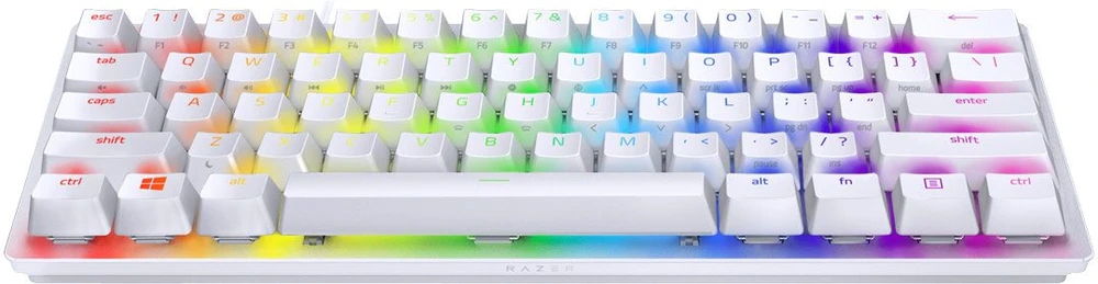 RAZER Klawiatura Gamingowa Przewodowa Huntsman Min Linear Optical Switch Mercury, Biała — 16