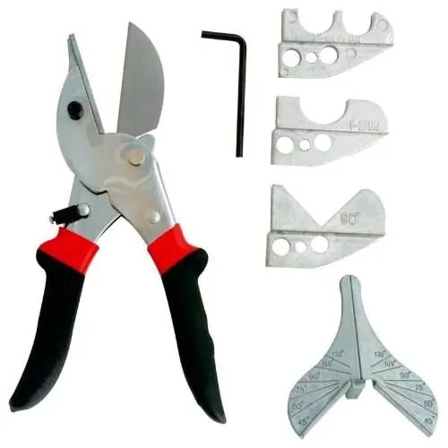 Nůžky na stříhání trubek a Pvc profilů s úhloměrem