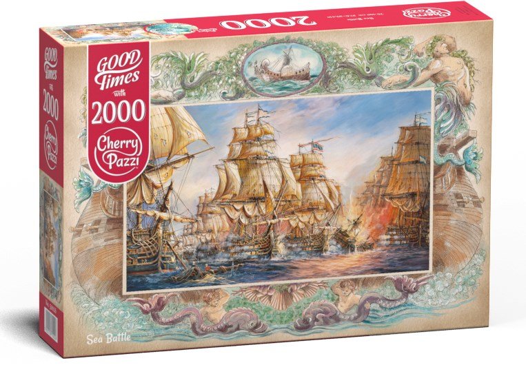 Puzzle 2000 dielikov. Morská bitka Cherry Pazzi