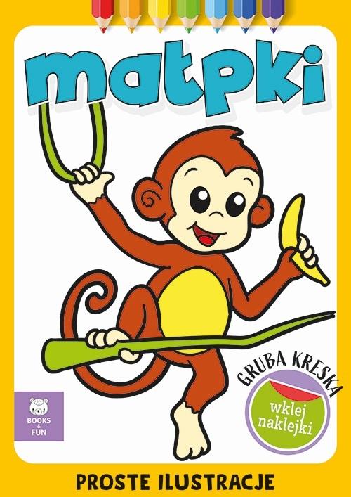 

Gruba Kreska Małpki Kolorowanka Z Naklejkami