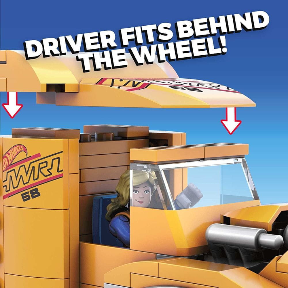 KLOCKI ZESTAW MEGA CONSTRUX HOT WHEELS TRANSPORTER + AUTKO GYG66 AUTKA Bohater Hot Wheels