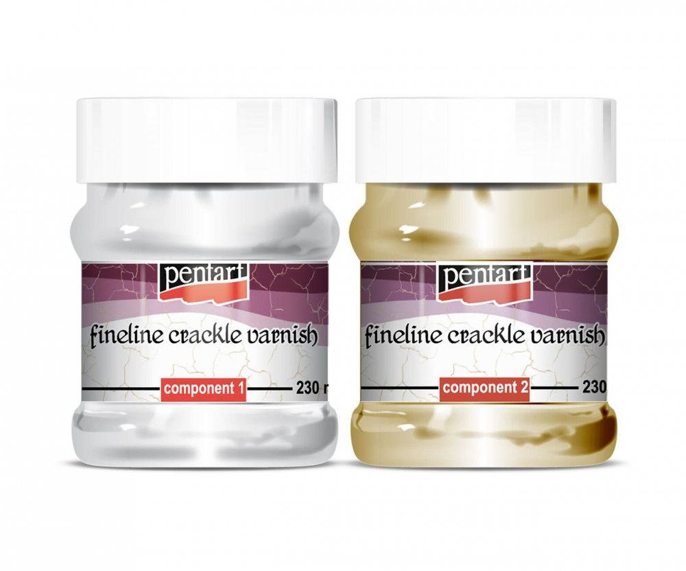 Pentart Verniks na praskliny dvousložkový 2x230 ml. Fineline Crackle varnish