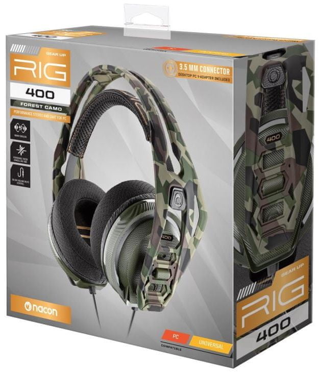 Plantronics RIG 400 Nauszne Zielony