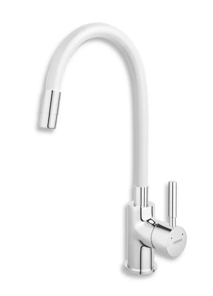 Batéria drezová Novaservis stojanková Elastické Rameno Biela/chrom 70710,0B