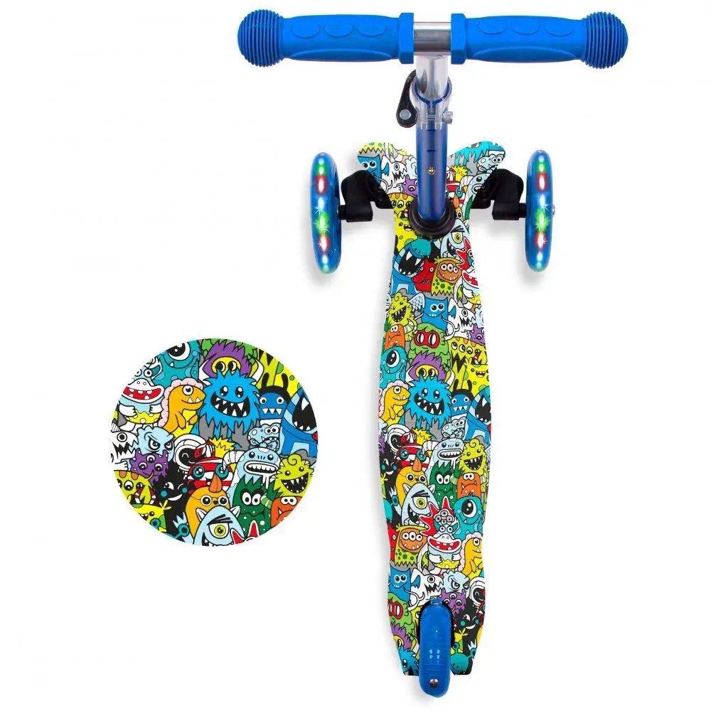 HULAJNOGA KIDWELL UNO MONSTERS NIEBIESKI 3 KÓŁKA Materiał kół PU