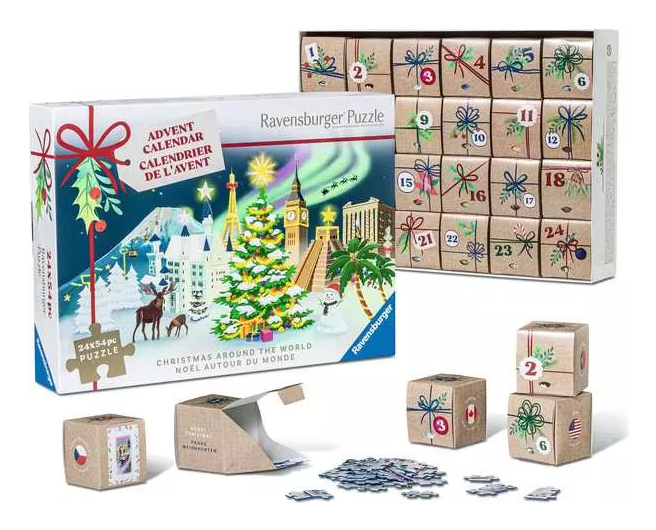 Адвент-календарь Ravensburger 2025, 24 мини-пазла по 54 детали, от 12 лет — фото 2