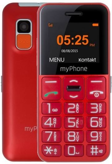 myPhone Halo Easy Czerwony Telefon Komórkowy 1.77" z Bluetooth 1000 mAh