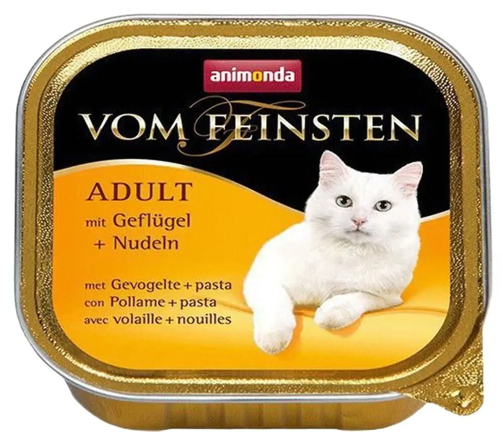 Levně 5X Animonda Vom Feinsten Adult cat drůbež a těstoviny 100 g vlhké krmivo