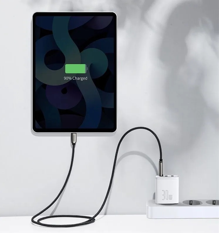 BASEUS Compact szybka ładowarka sieciowa 2xUSB USB-C 30W 3A PD QC 3.0 biała Przewód w zestawie nie