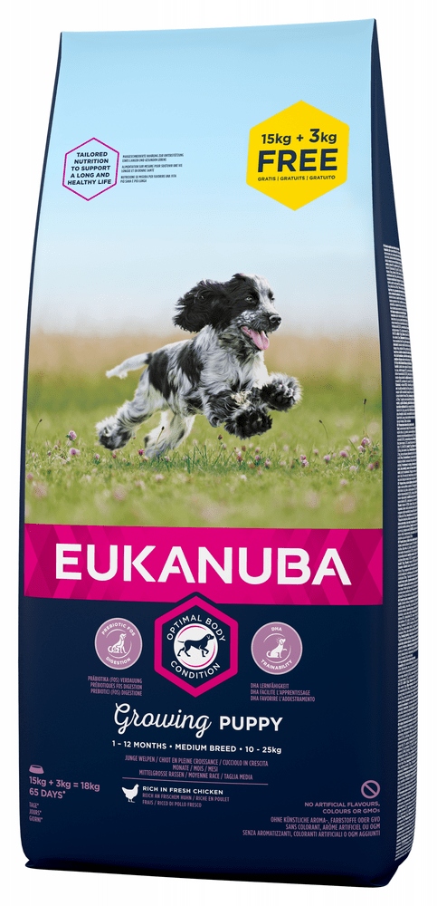 Levně Eukanuba krmivo suché kuře 18 kg