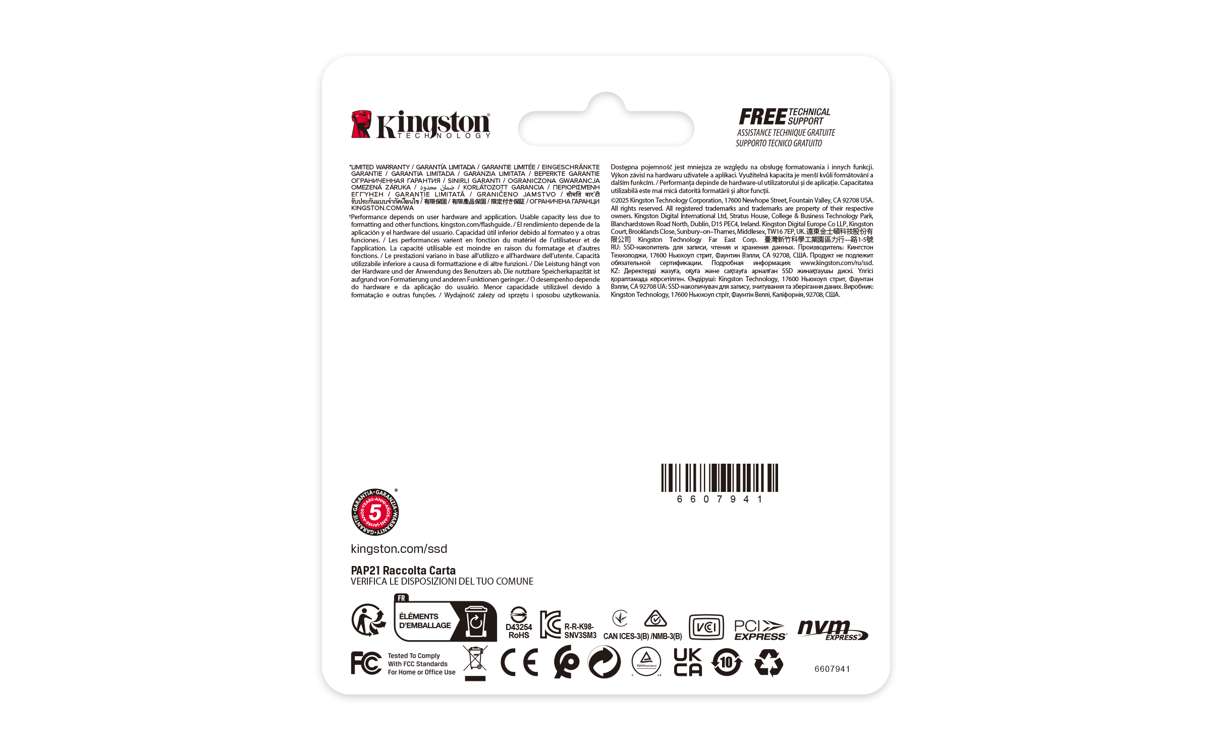 Kingston 500GB NV3 SSD M.2 2230 PCIe 4.0 NVMe, Read: 5,000/ Write: 3,000MB/s — 5