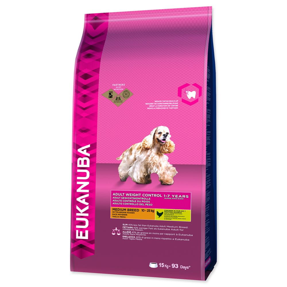 Levně Eukanuba Adult Medium Weight Control 15 kg