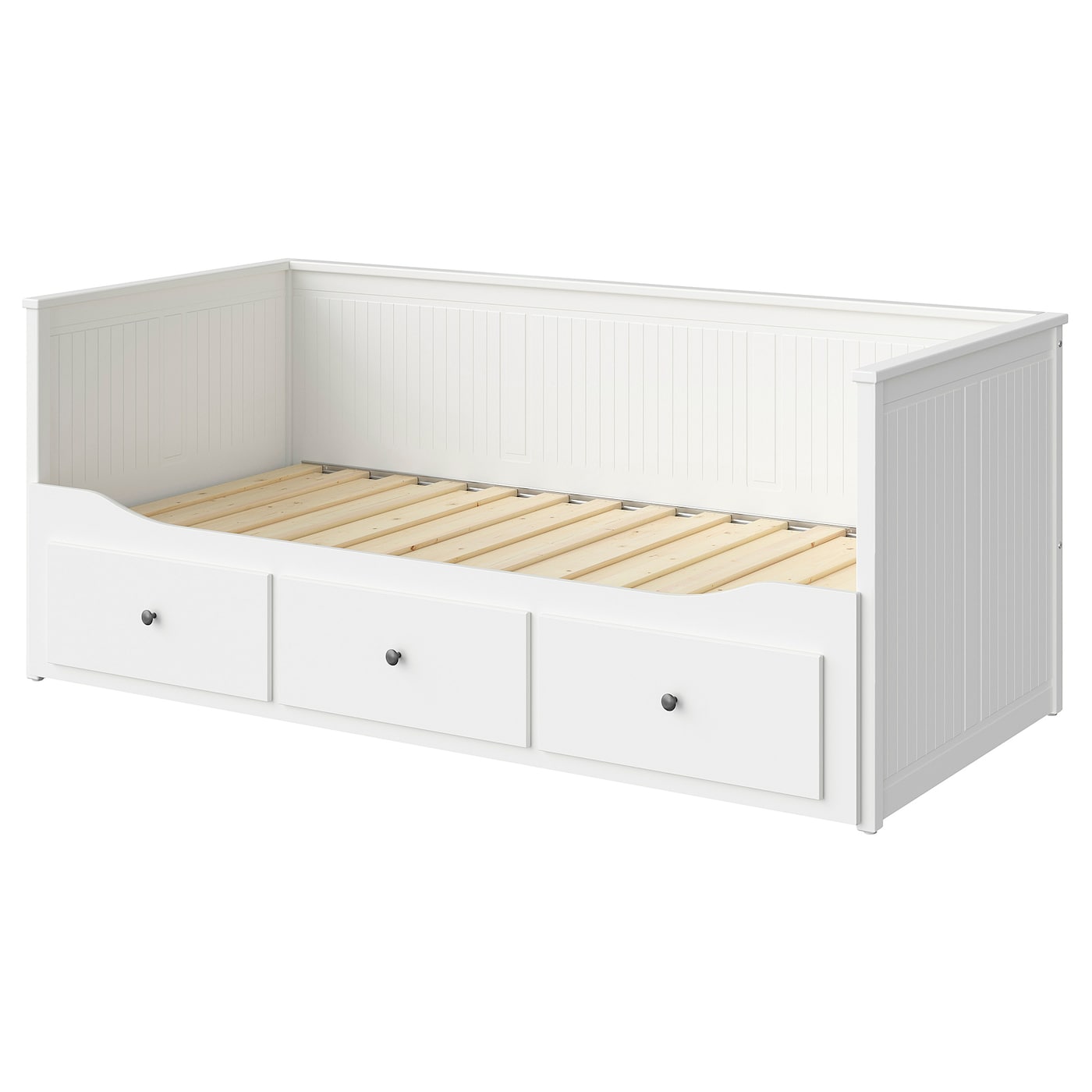 Ikea Hemnes łóżko składane, leżanka 3 szufladami biały 80x200