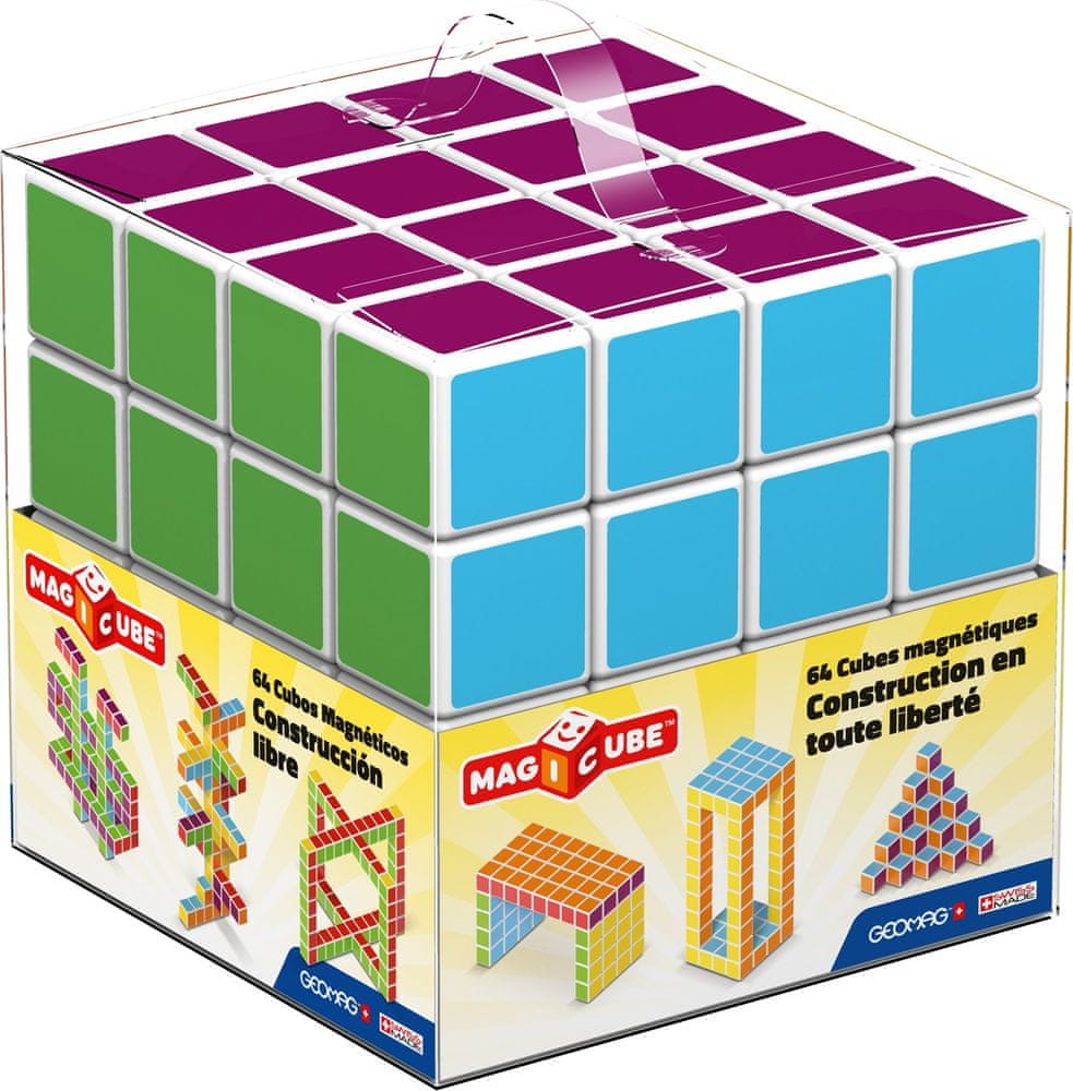 Geomag Magicube 129 Magnetic cubes, Multicoloured, 64 Piece Set