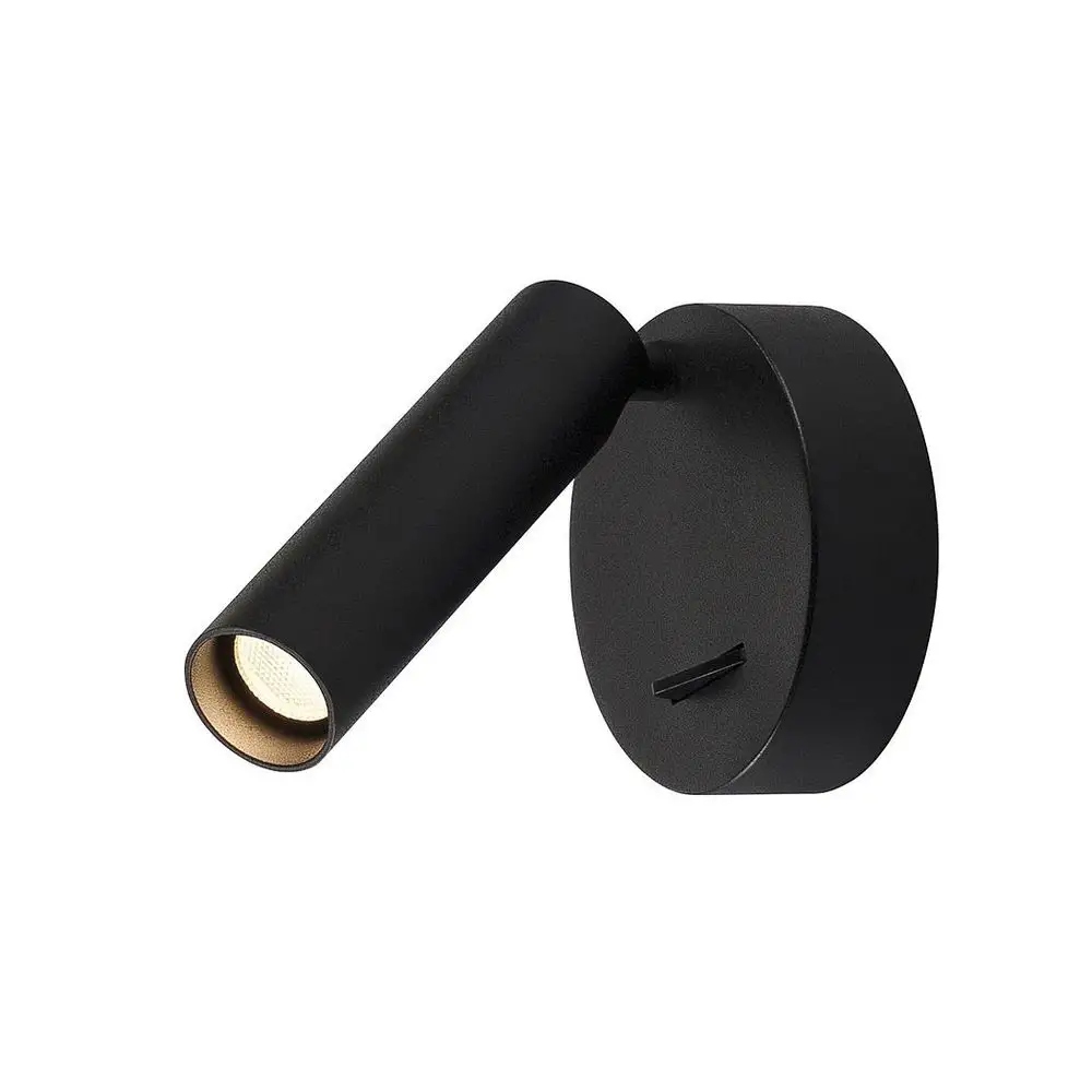 Kruhový nástenný reflektor Slv čierny