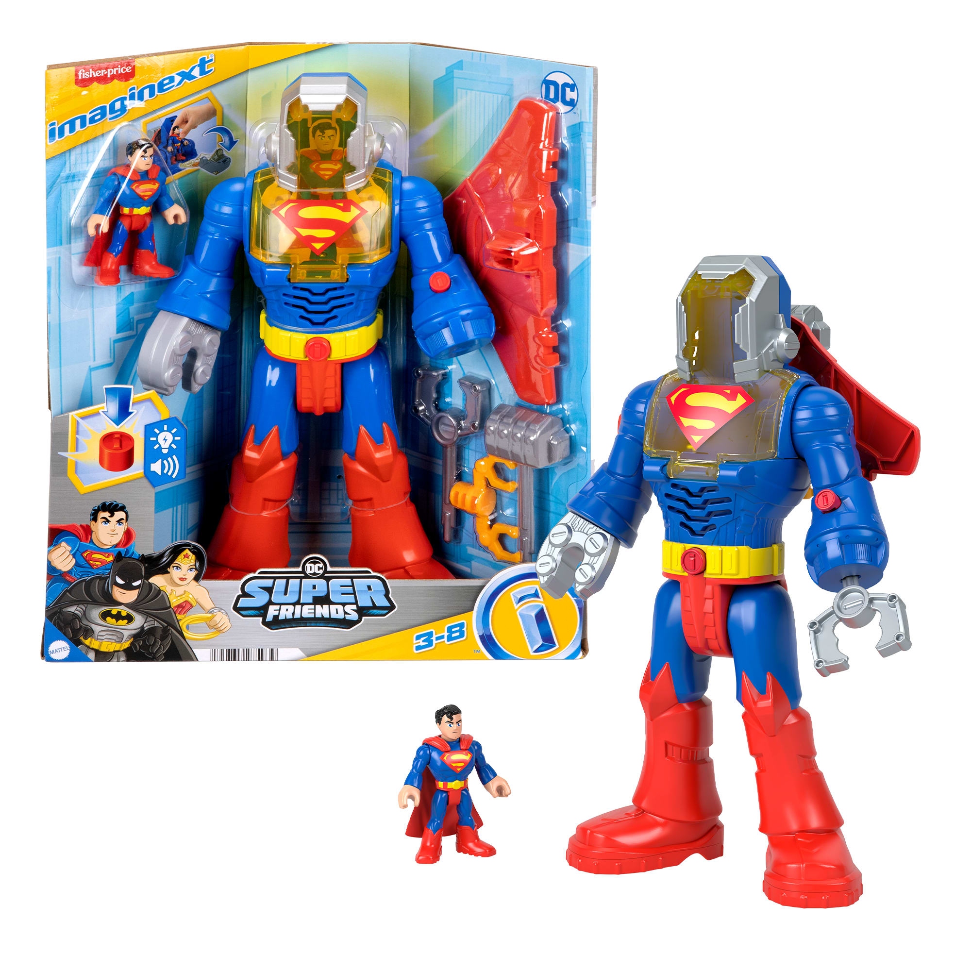 Fisher-Price Imaginext Interaktywny Egzorobot figurka Superman JCT47