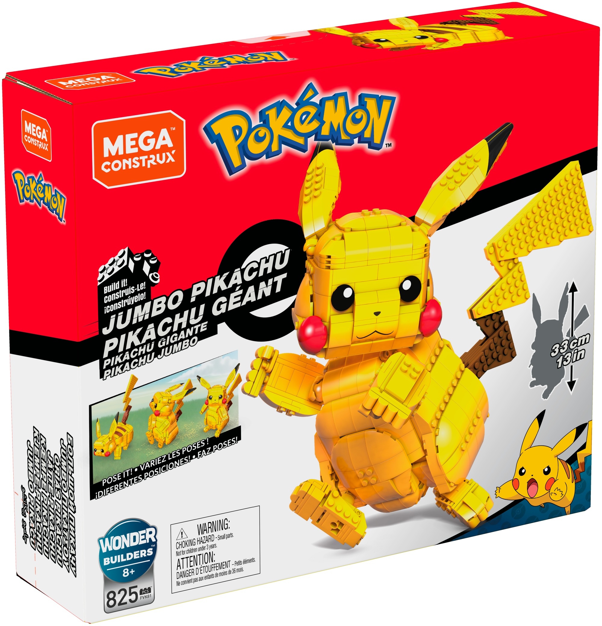 Construx. FVK81 Pokemon. Duży Pikachu Construx