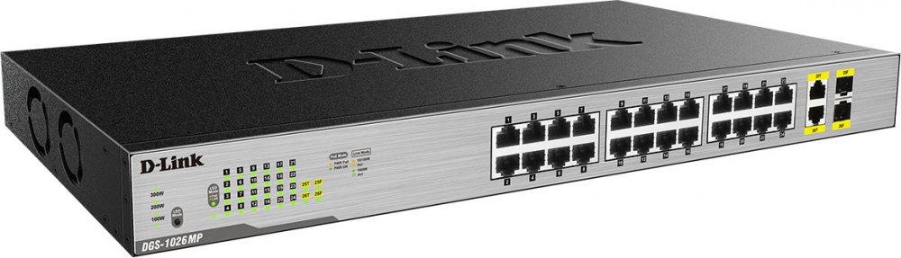 Šikovný Switch 2x Sfp 24GE PoE DGS-1026MP
