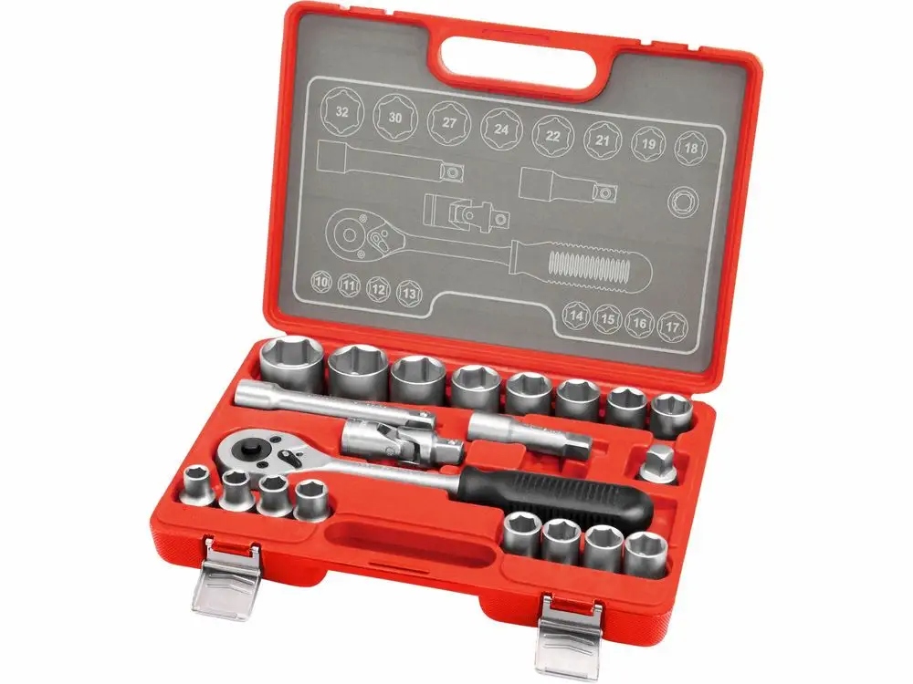 Hlavica nástrčné Extol Premium (6523) sada 21ks, 1/2", CrV