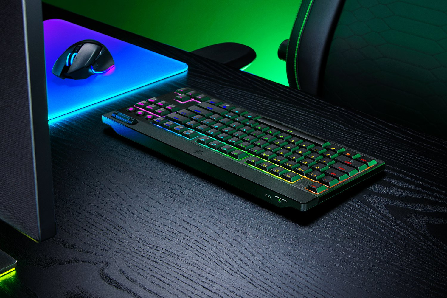 Razer Klawiatura BlackWidow V4 Low-Profile TKL HyperSpeed, Zielony, US — 18