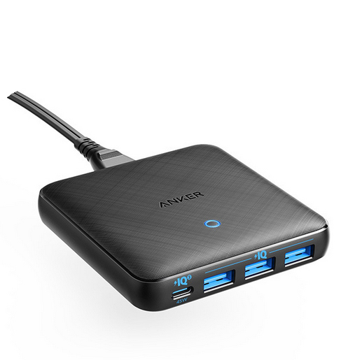 Anker Ładowarka PowerPort Atom III Slim 65W GaN na kablu USB-C 3xUSB PD QC