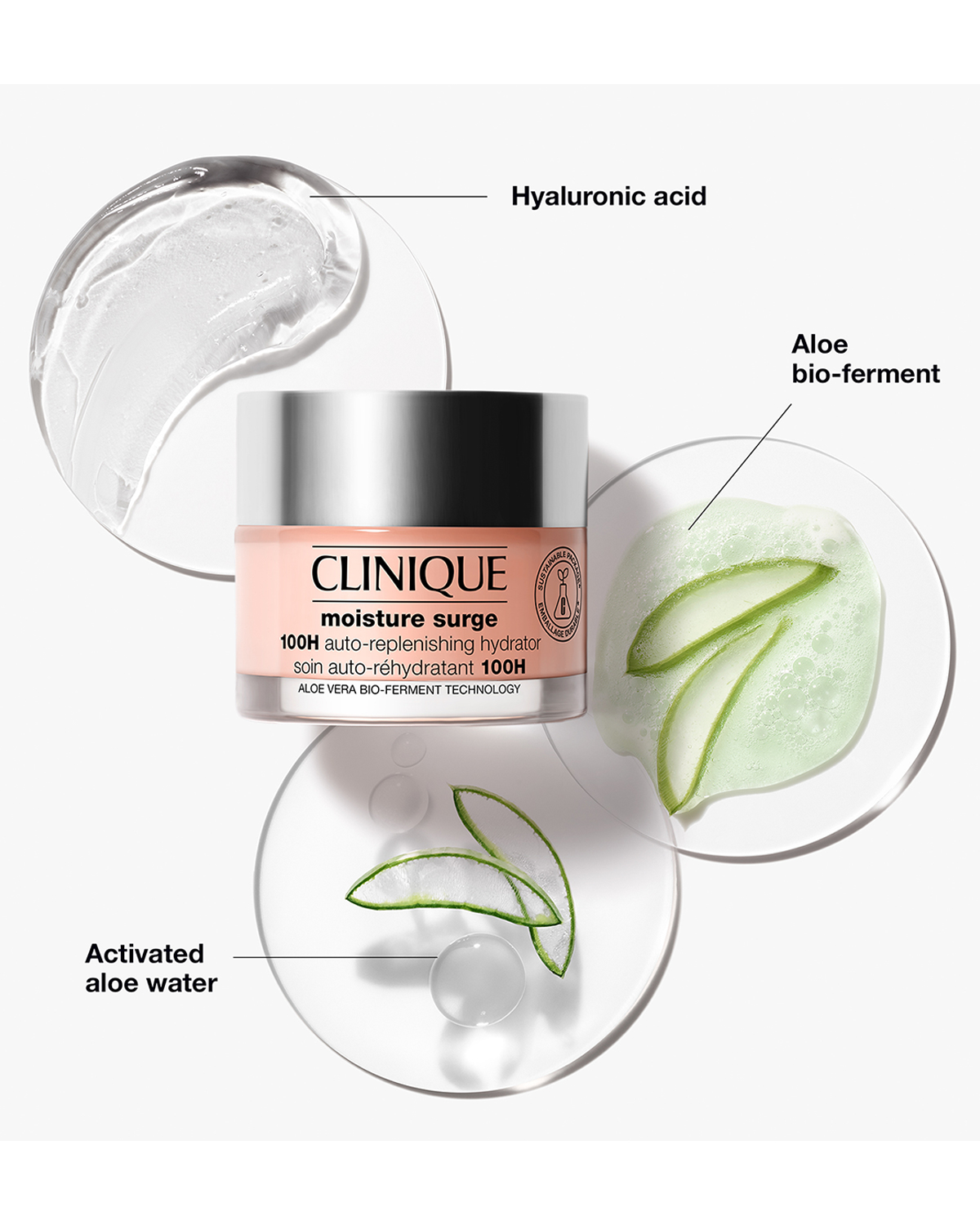 Gel hydratační obličej Clinique Moisture Surge den a noc 75 ml
