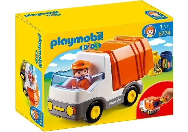 PLAYMOBIL 1, 2, 3: Śmieciarka (6774)