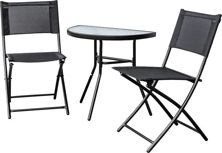 Stôl a stoličky Happy Green metal Marco čierna