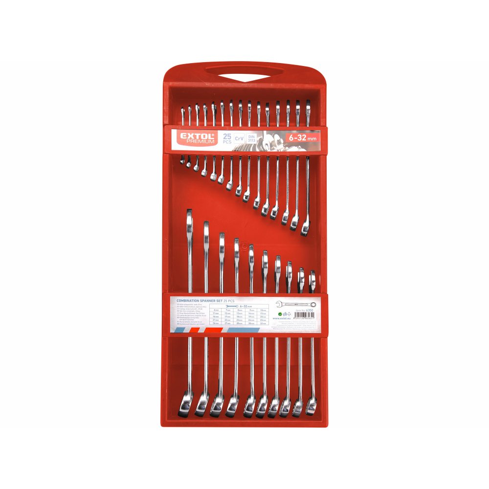 Kľúče očkoploché Extol Premium (6350) sada 25ks