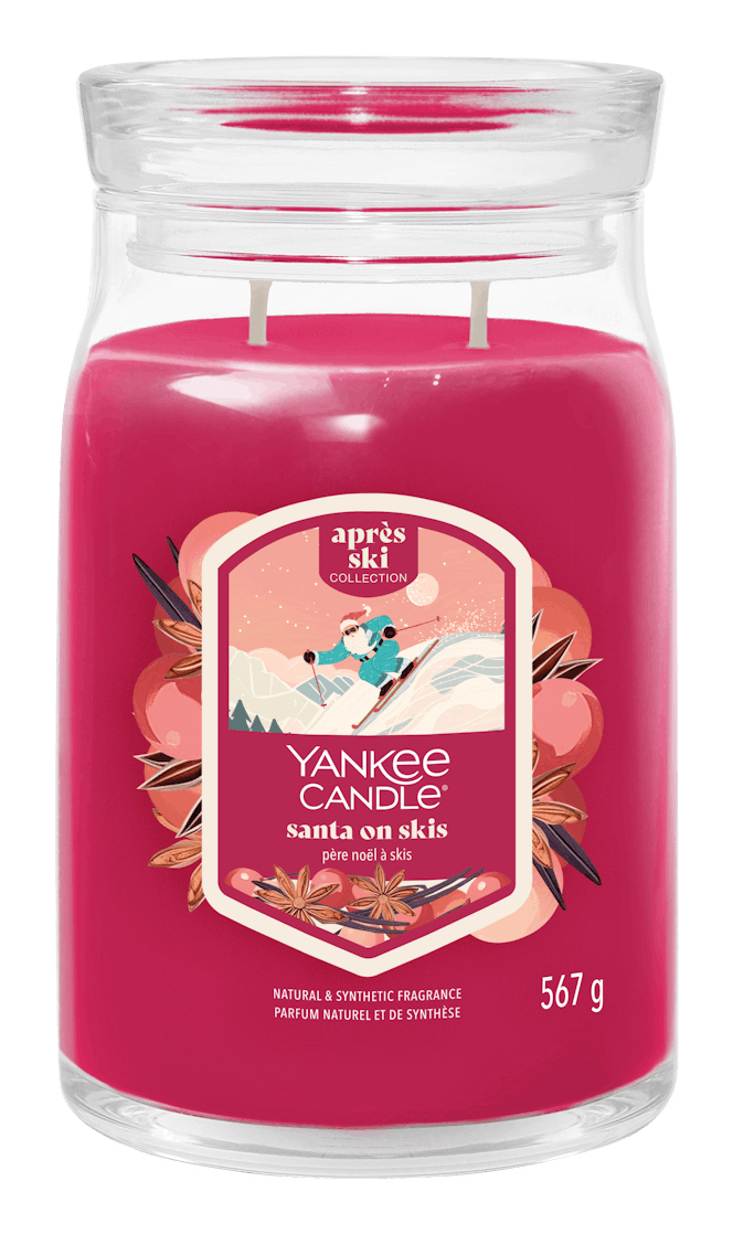 Yankee Candle Velká vonná svíčka Santa On Skies Vánoční 567 g