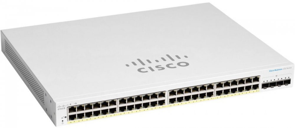 Cisco CBS220-48FP-4X-EU Switch 48xGE PoE+ 4x10G-SFP+ spravovateľný