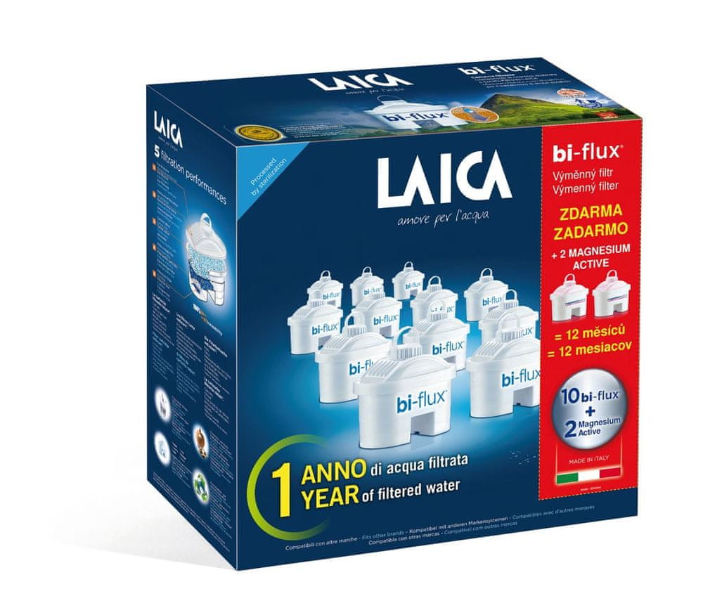 Wkład filtrujący do wody Laica bi-flux F4S 12 szt.