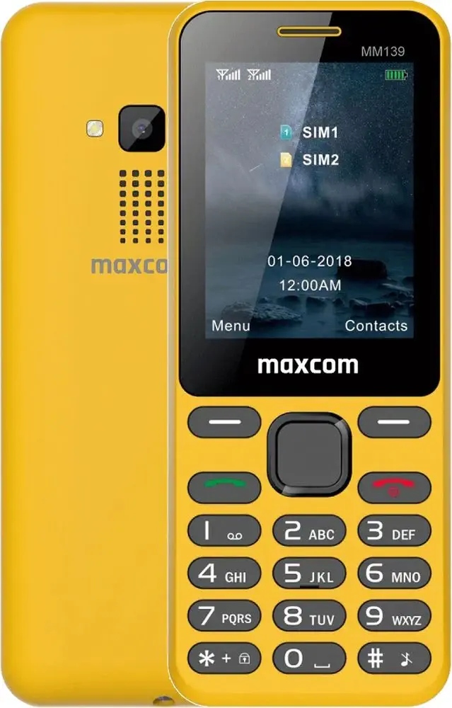 Telefon komórkowy Maxcom MM139 32 MB / 16 MB 2G żółty