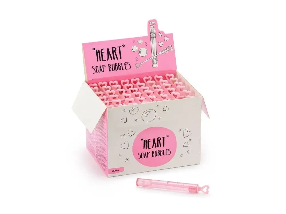 Bańki Mydlane Serduszka Różowe na Imprezę 48szt Płeć uniseks