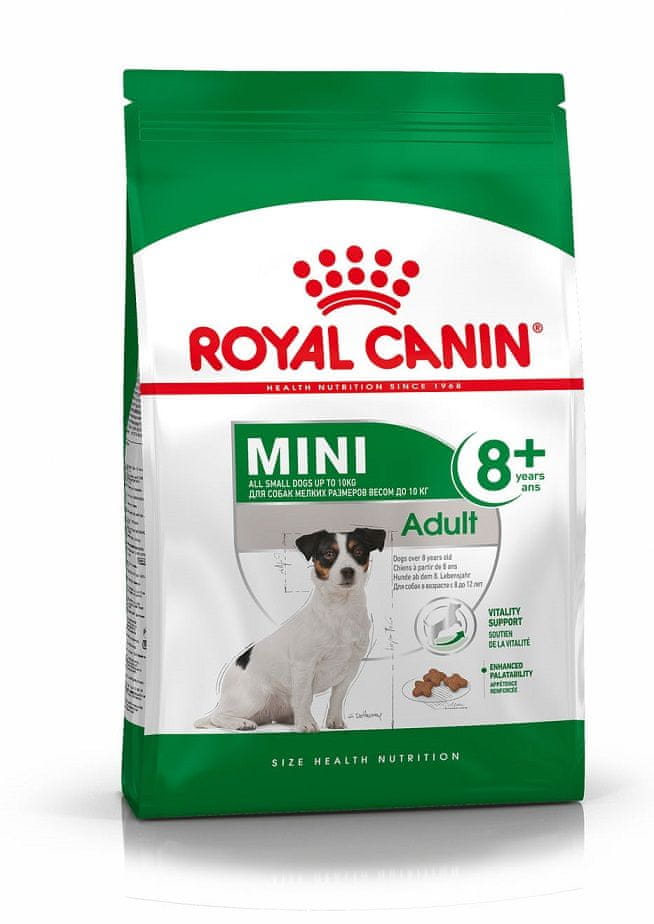 Levně Royal Canin Mini Adult 8+ 8kg Suché Krmivo pro starší psy malých plemen