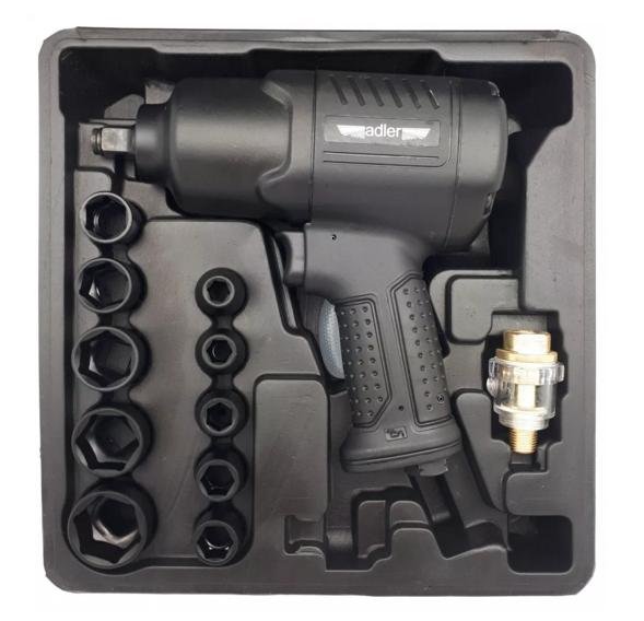 Sada Z10 Rázový uťahovák 1/2" 1590 Nm kompozitný 10 ks nástavcov Cr-Mo