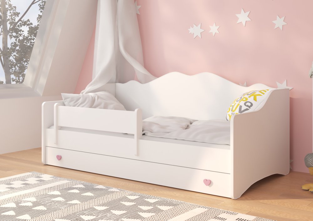 Łóżko z materacem EMKA Pink, White 160x80 — 20