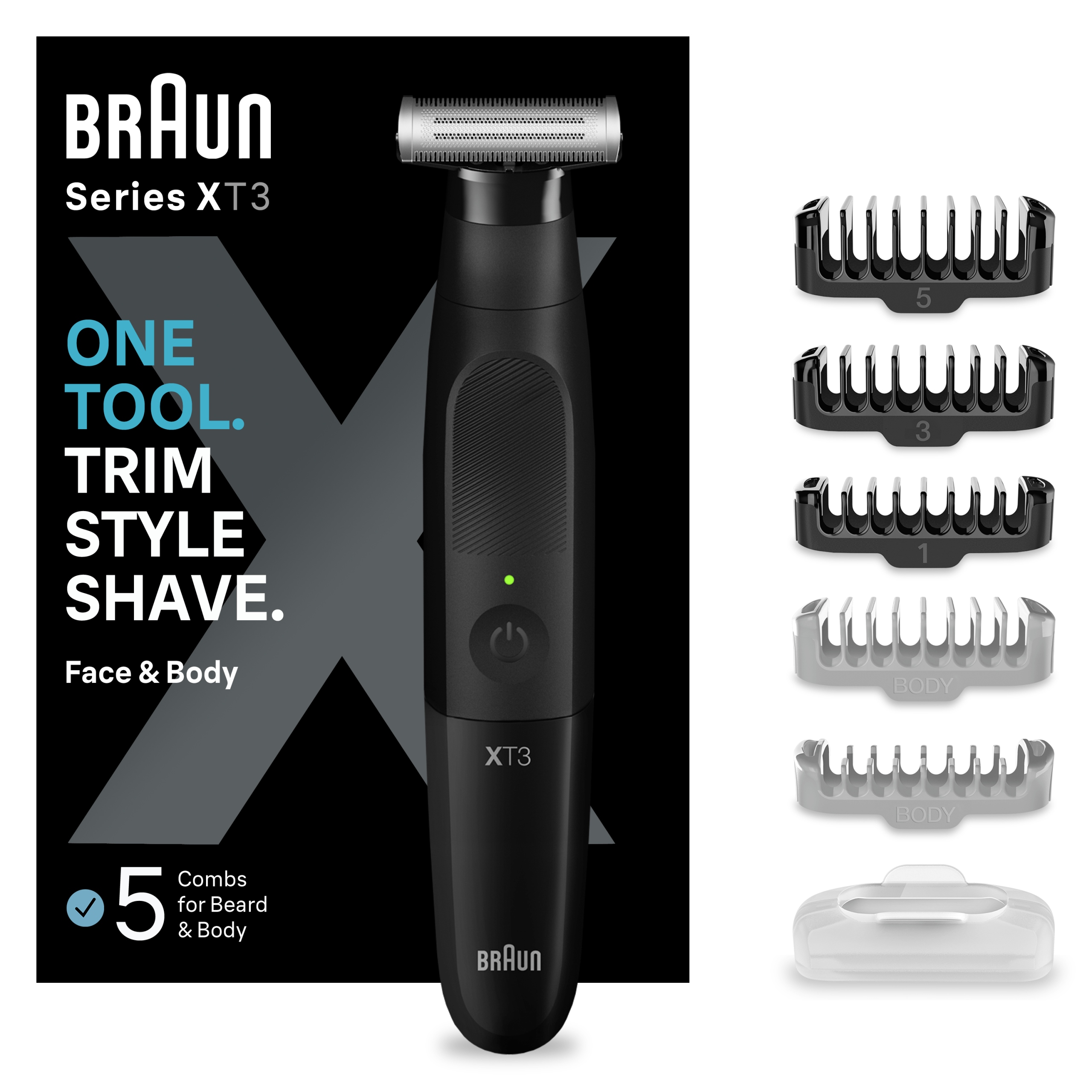 Zastřihovač vousů a těla Braun Series X XT3200 Sada