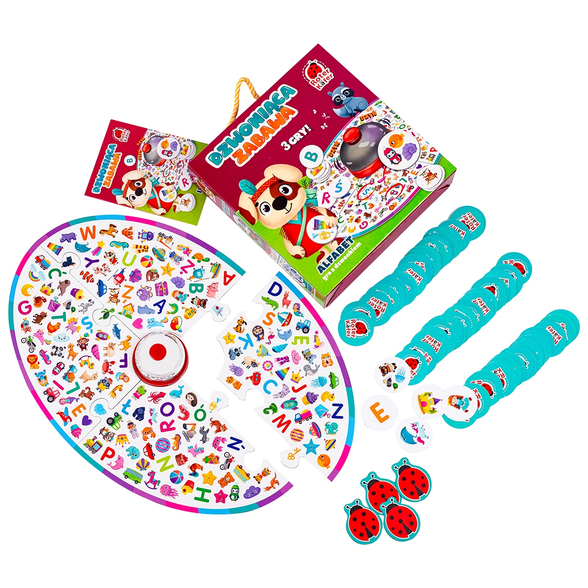 Gra Edukacyjna Zręcznościowa Alfabet Zwerzęta Dzwonek Roter Kafer-Zdjęcie-0