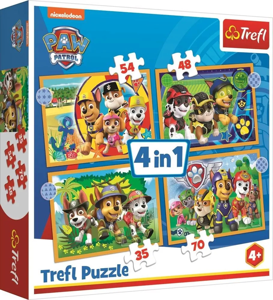 

Trefl Puzzle 4w1 Wakacyjny Psi Patrol 34395 207 El