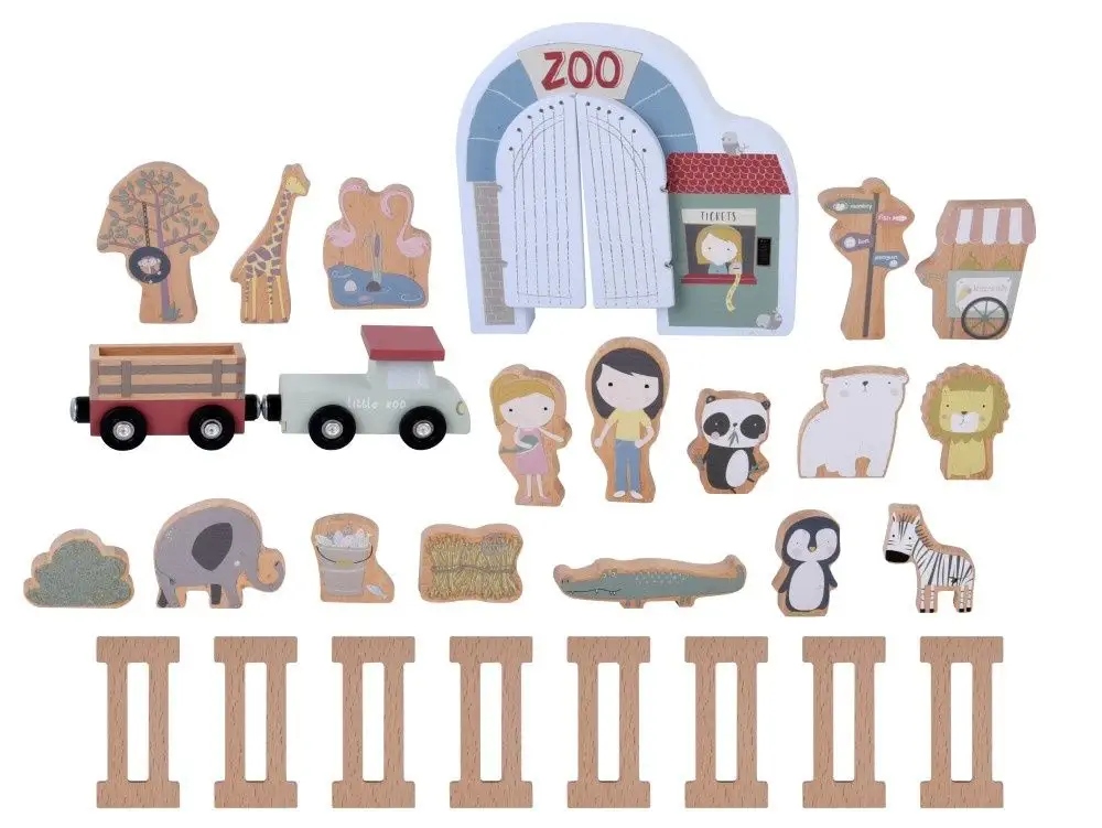 

Little Dutch Zestaw Zoo Kolejka Pociąg Zwierzątka