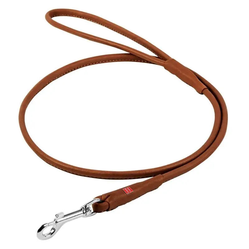 Levně Waudog Soft Kožené vodítko pro psa (š 10mm, d 122cm) hnědé