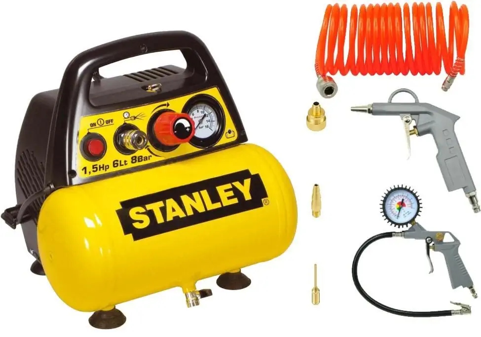 

Kompresor bezolejowy sprężarka Stanley 6L 8 bar