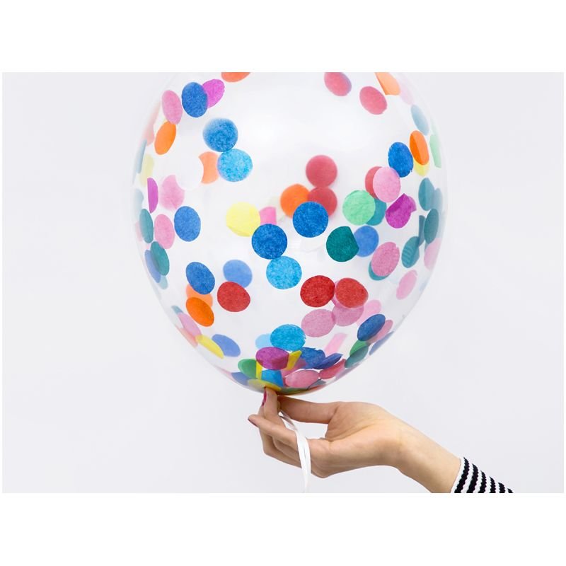 balony  przezroczyste 6szt z kolorowym konfetti 30cm BK12-1-000-6 — 7