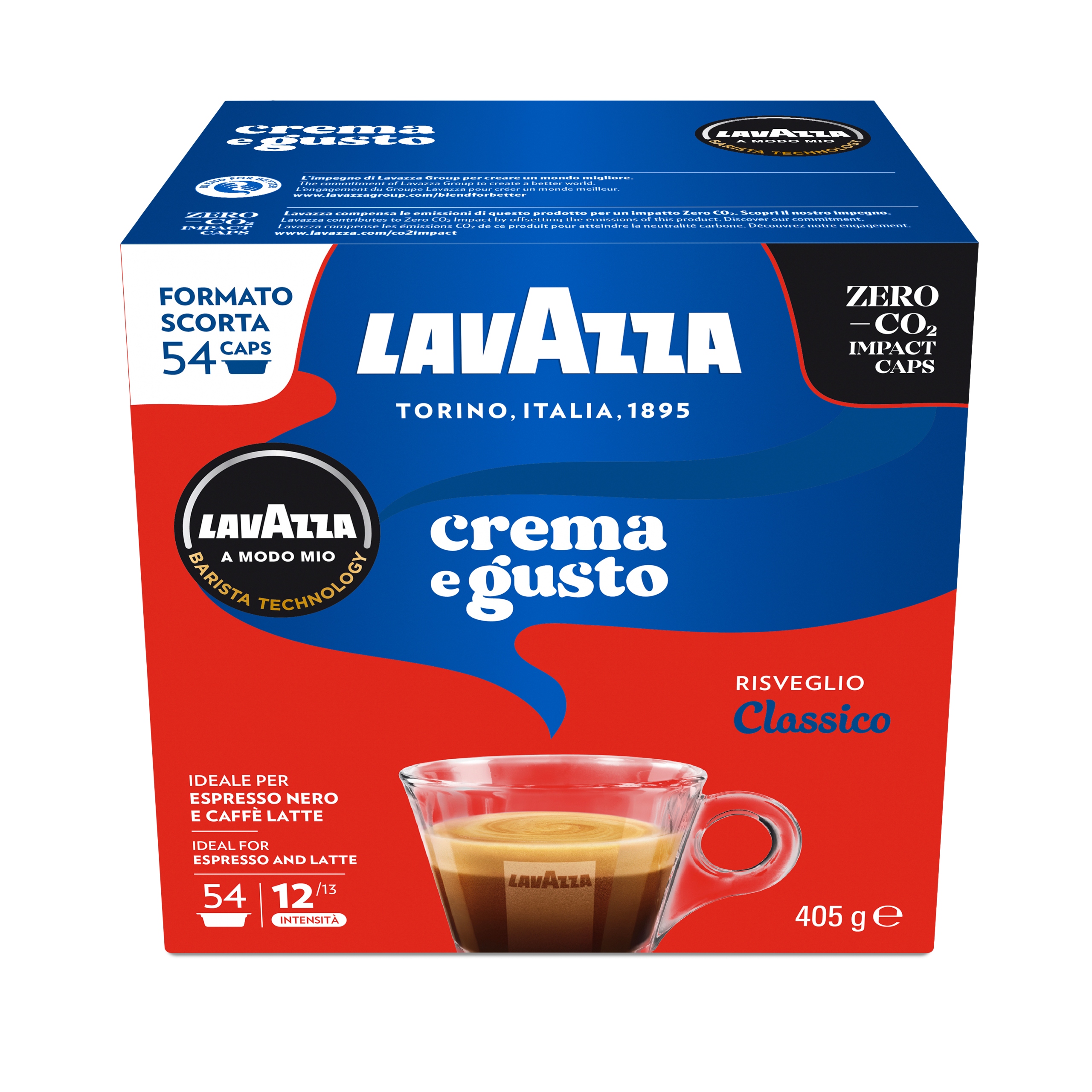 Levně Kapsle pro Lavazza A Modo Mio Lavazza Crema e Gusto Classico 54 ks