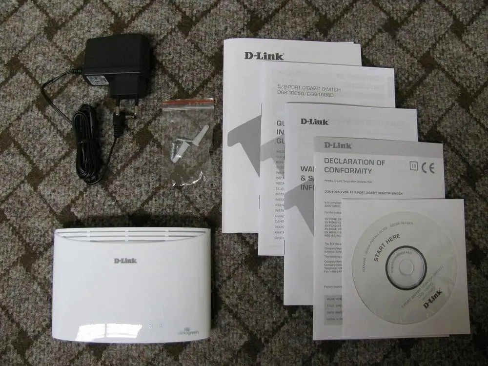 D-LINK Switch 5 x 1000/100/10Mbps, Pulpit, Auto-Negotiation — 15
