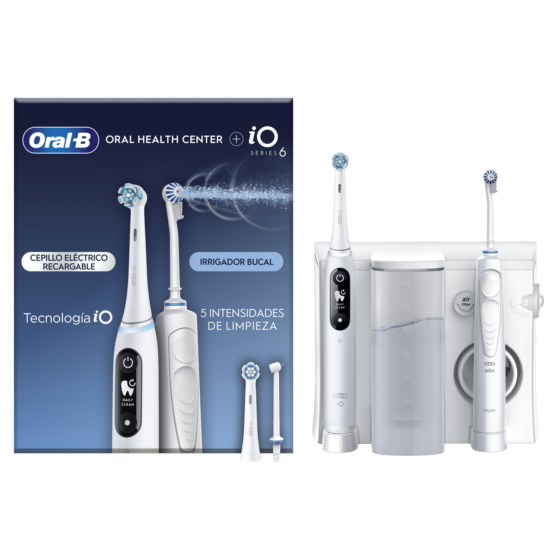 Oral-B Zestaw Irygator CENTER OXYJET + Szczoteczka iO 6 Elektryczna