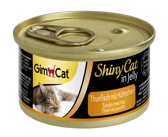 Levně 9X Gimcat ShinyCat tuňák s kuřecím masem 70 g mokré krmivo pro kočky