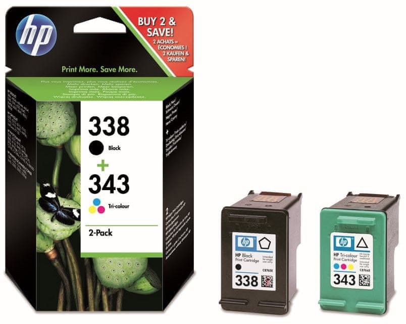 Inkoust Hp 338+343 460wbt, Hp Officejet 6210, Photosmart 8750, Hp Psc 1510,