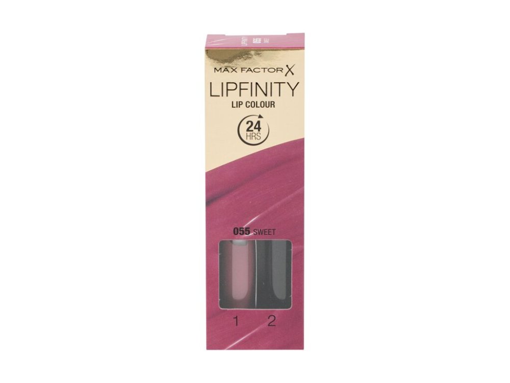 Max Factor Lipfinity Dlouhotrvající Rtěnka Top Coat Odstín Růžová 055